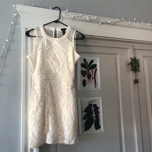 Mini White/cream color Lace Dress